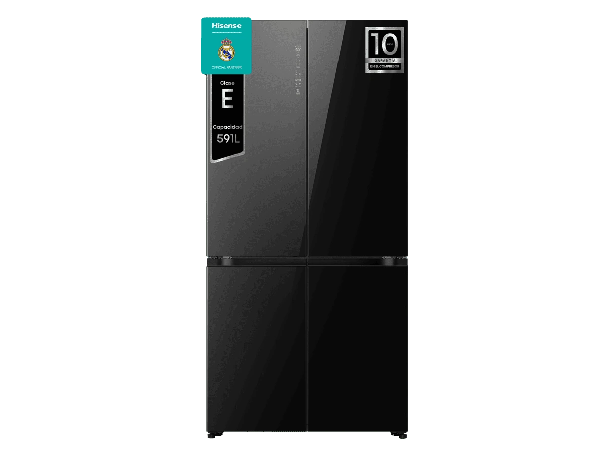 Nevera americana Hisense RQ768N4GBE, acabado cristal negro
