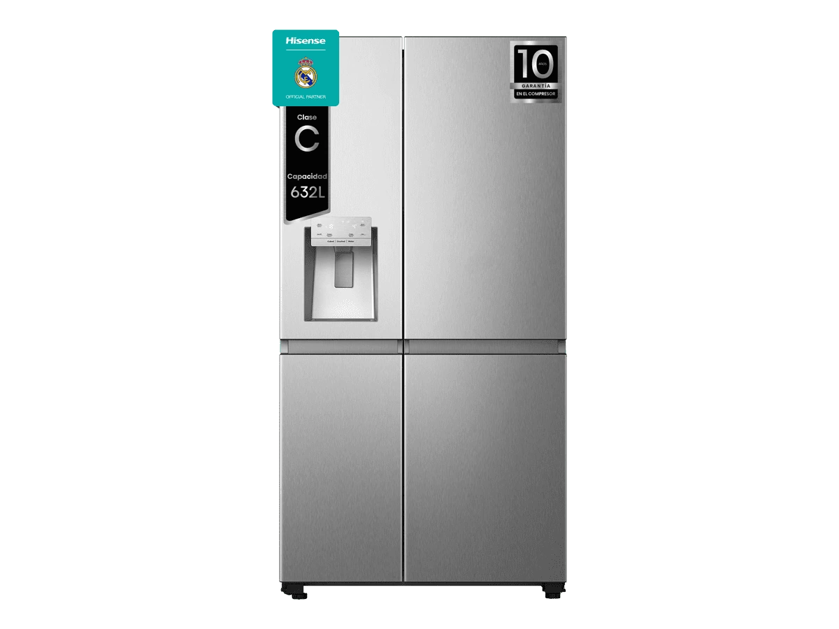 Nevera americana Hisense RS818N4TIC, acabado inox