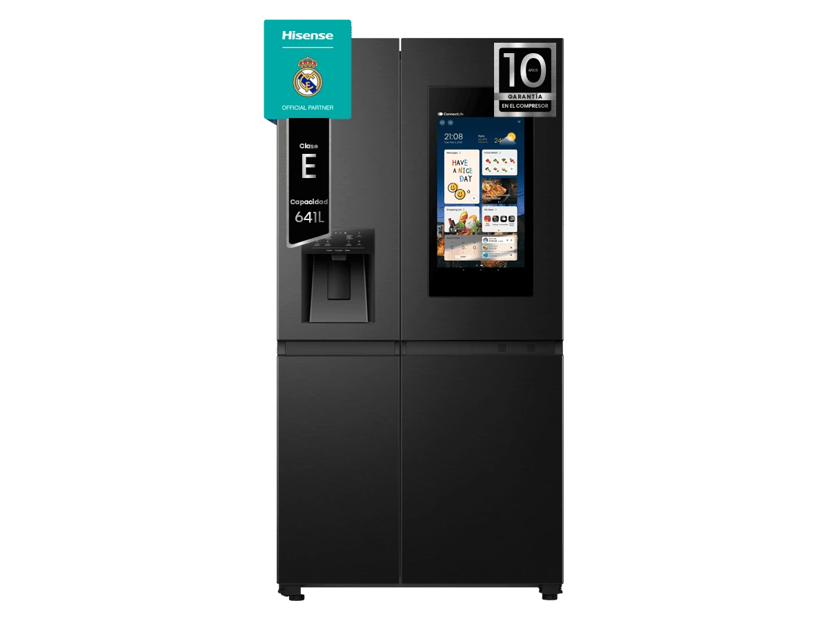 Nevera americana Hisense RS9P628GPFE, acabado negro