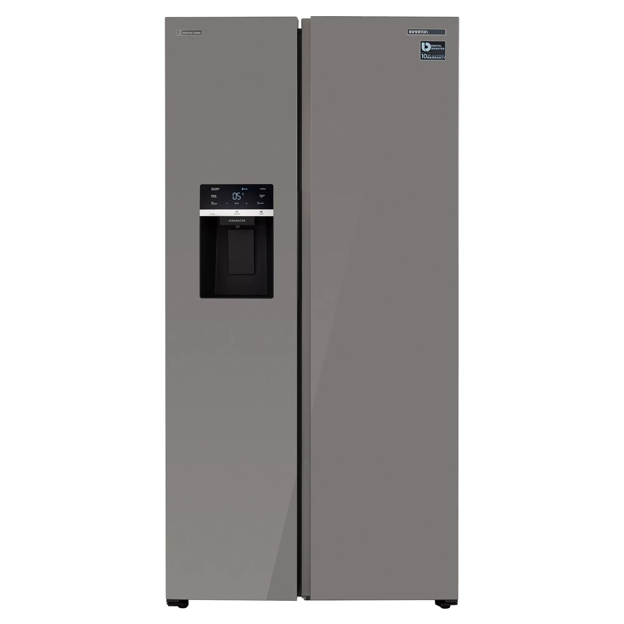 Nevera americana Infiniton SBS-591A85XEI, acabado inox