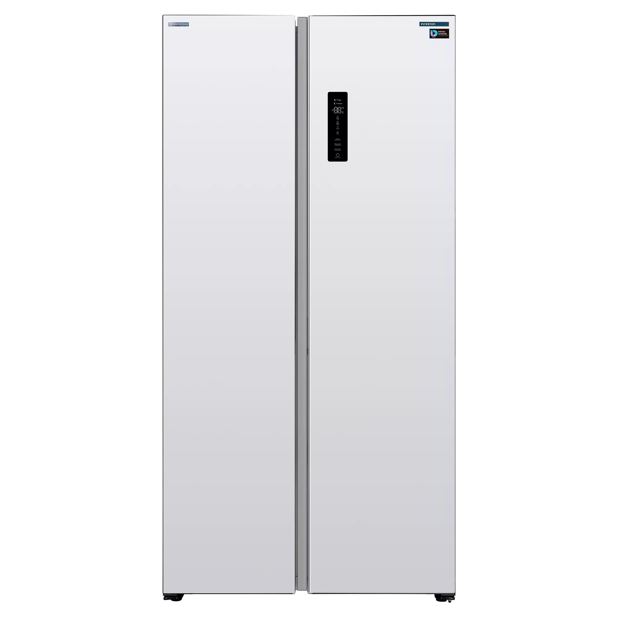 Nevera americana Infiniton SBS-630A85BET, acabado blanco